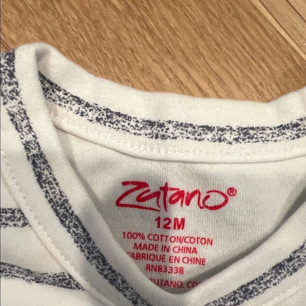 Zutano  Nautical Striped Squid Set - 12 mo - Picture 2 of 5